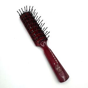 GOODY USA Vented Styling Hair Brush Ball Tipped Translucent Red 6.25" Vintage